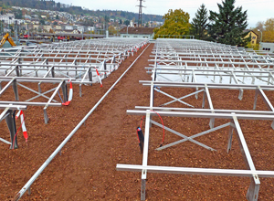 Solar Base Frames and substrate on a roof